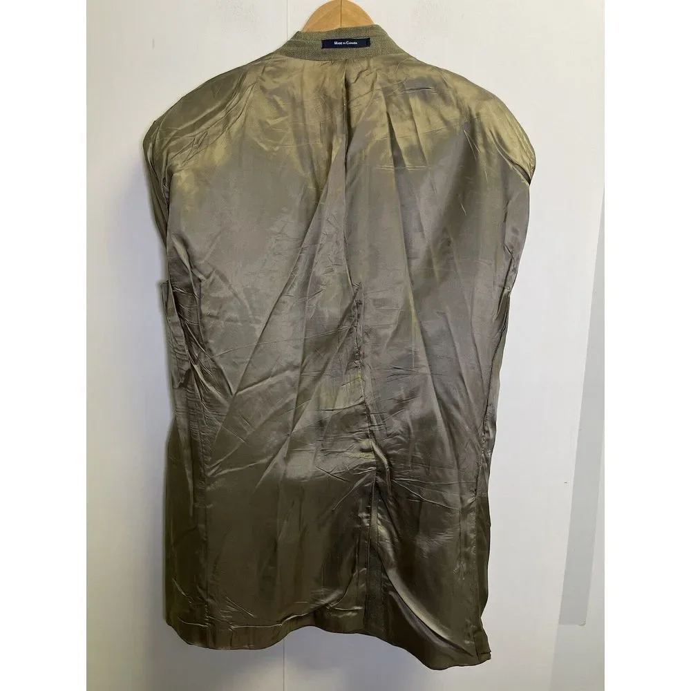 VINTAGE Chaps Ralph Lauren Blazer Mens 42L‎ Beige Silk Wool Sport Coat Jacket